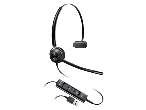 Poly EncorePro 545 USB-A UC Convertible Mono Wired Headset